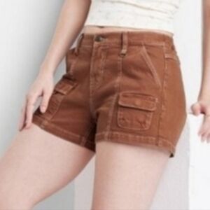 NWT Wild Fable Brown Mid-Rise Utility Shorts XXL